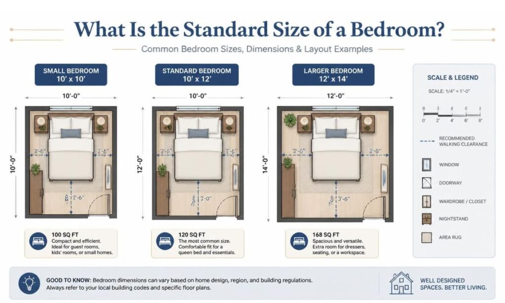 What Is the Standard Size of a Bedroom?