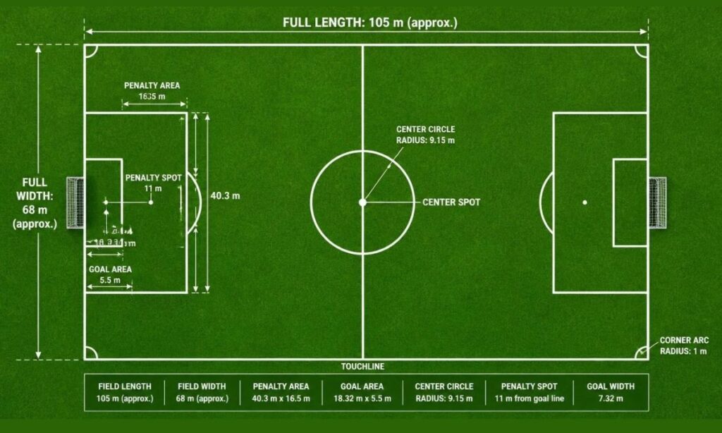 11v11 Soccer Field Dimensions