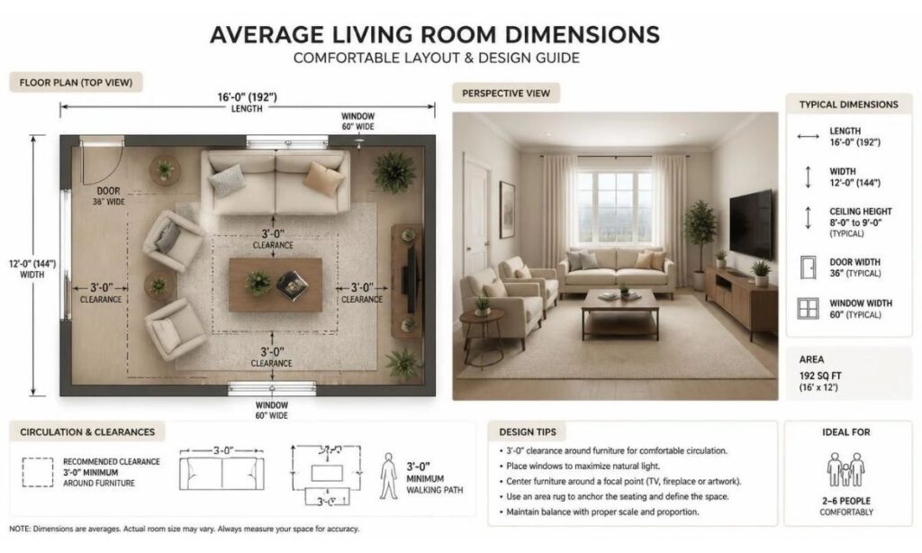 Average Living Room Dimensions