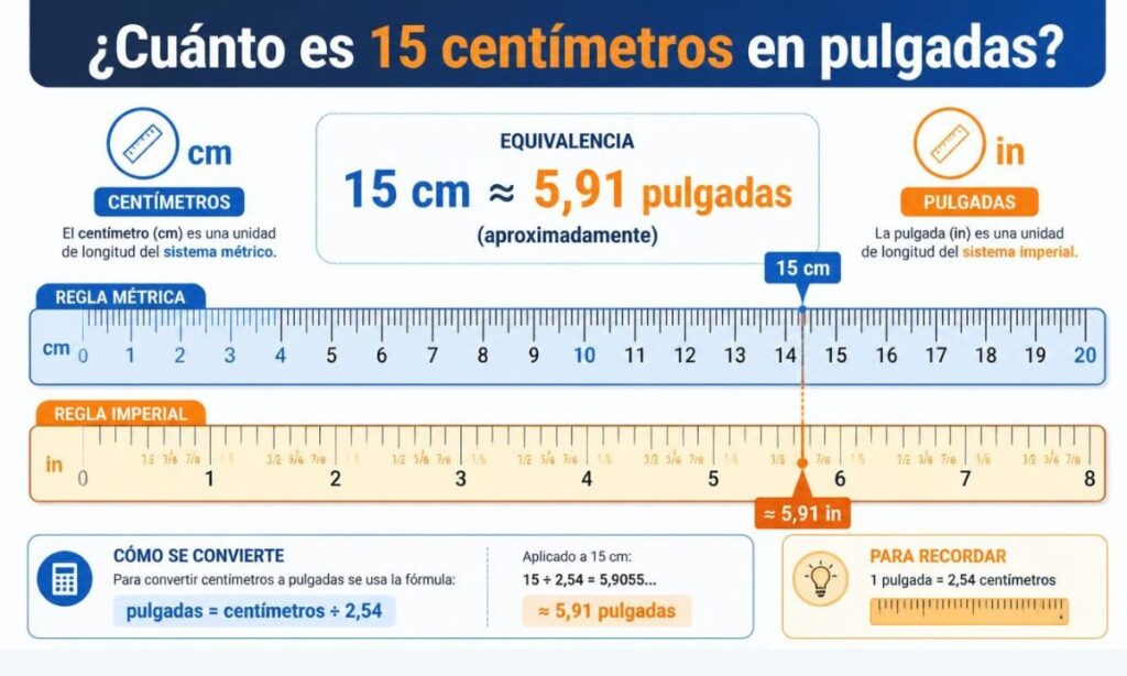 Cuanto Es 15 Centimetros en Pulgadas