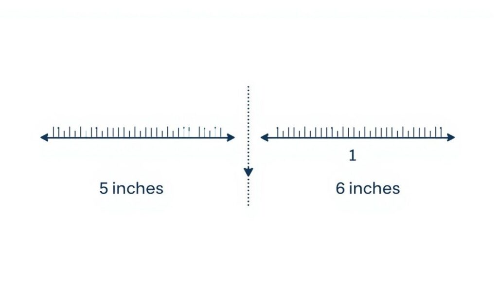 how-big-is-five-inches-compared-with-six-inches