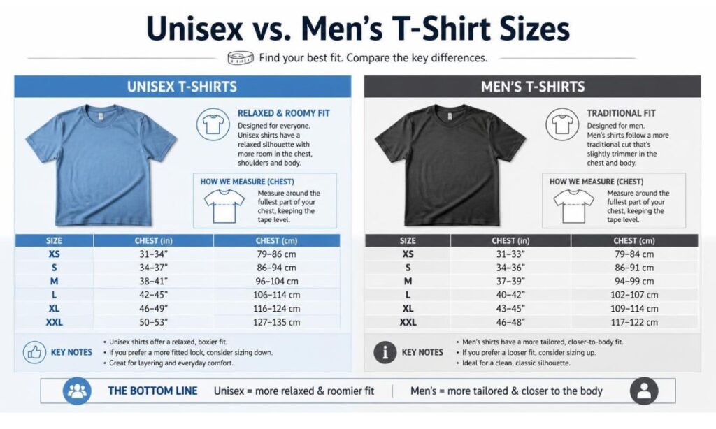 unisex-vs-mens-t-shirt-sizes